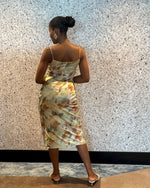 Load image into Gallery viewer, Tie-Dye Midi Satin Dress