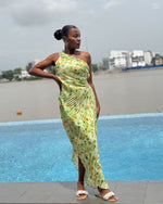 Load image into Gallery viewer, Asymetric Midi Dress