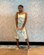 Load image into Gallery viewer, Tie-Dye Midi Satin Dress