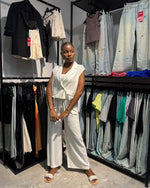 Load image into Gallery viewer, Linen Set of Cropped Waistcoat & Trouser