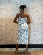 Load image into Gallery viewer, Floral Midi Satin Dress