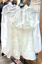 Load image into Gallery viewer, Set of Skirt and Top with floral Appliques