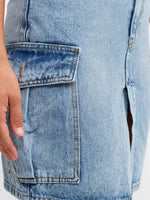 Load image into Gallery viewer, Denim Cargo Skirt