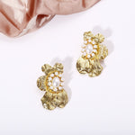Load image into Gallery viewer, Faux Pearl Flower Earrings