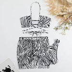 Load image into Gallery viewer, Zebra Print Bikini set of 3