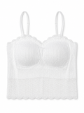 Lace Trim Ribbed Bra