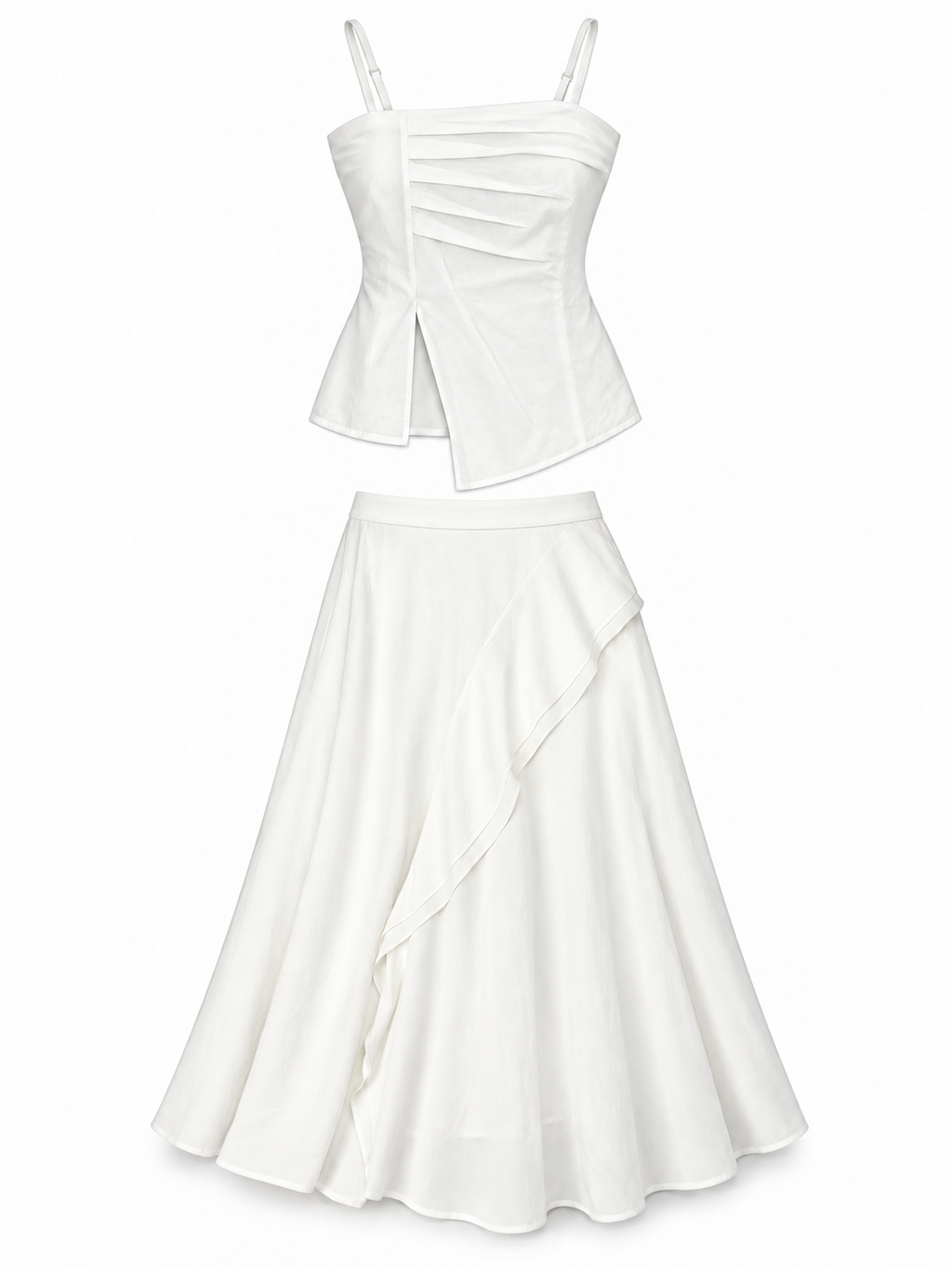 Asymmetric Co-Ord Set of Top & Skirt