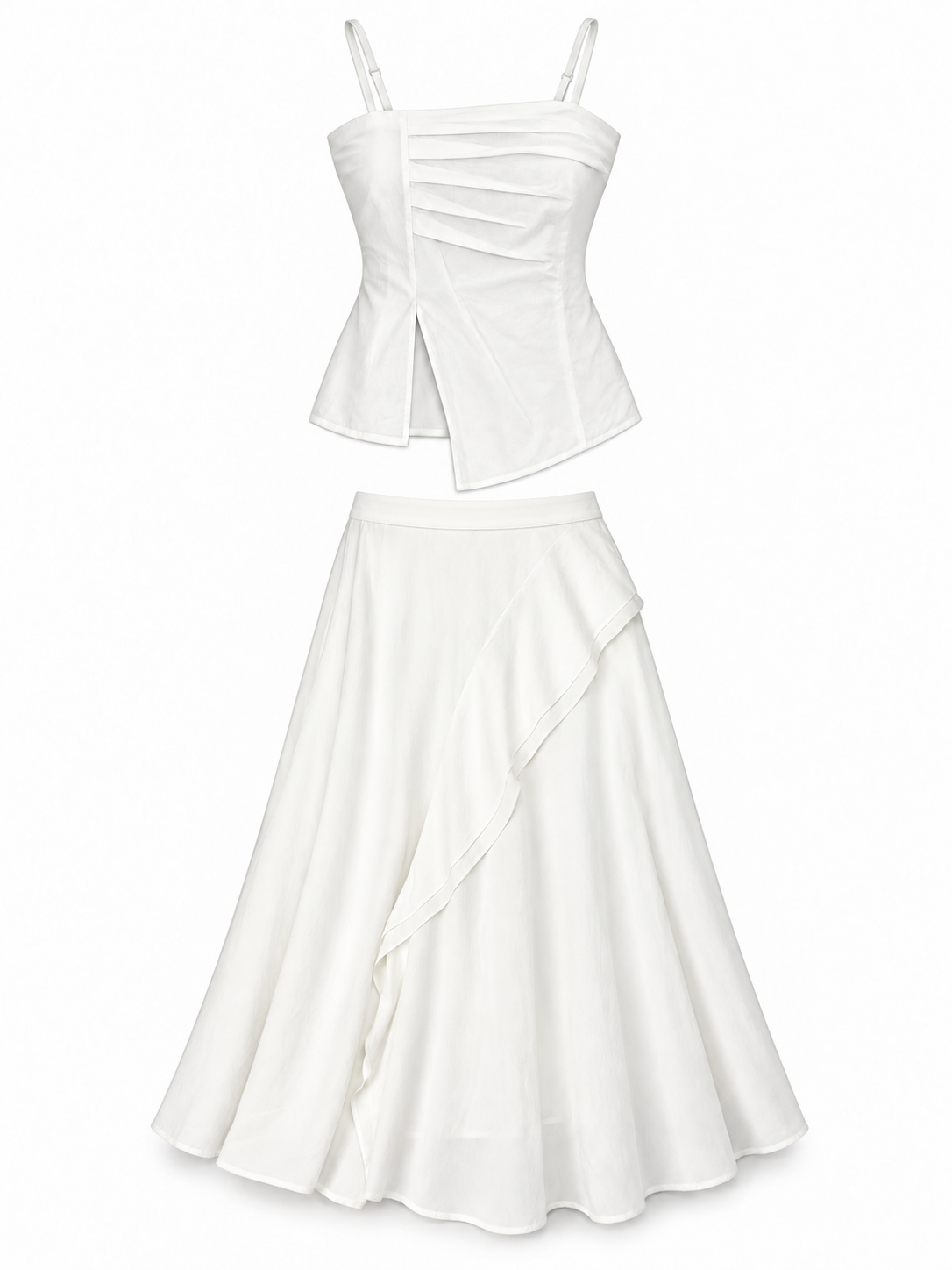 Asymmetric Co-Ord Set of Top & Skirt