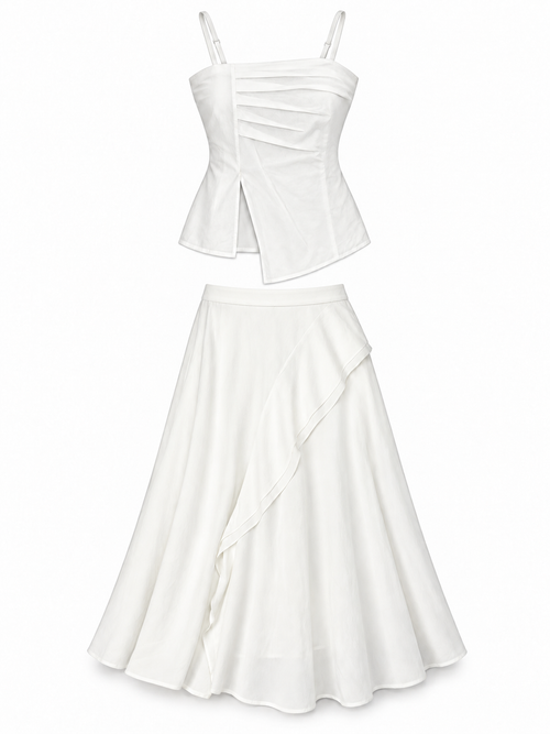 Asymmetric Co-Ord Set of Top & Skirt