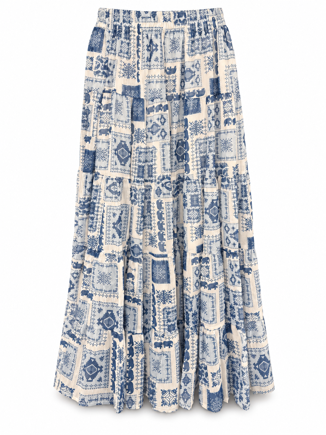 Patchwork Flowy Skirt
