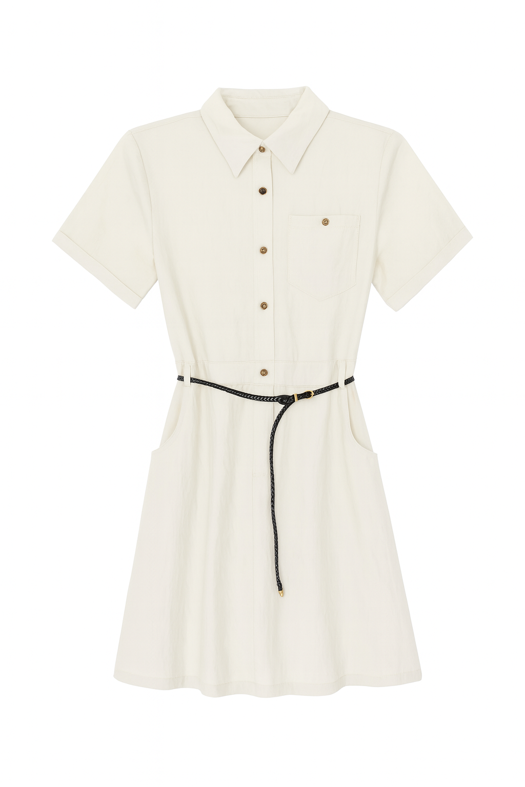 Buttoned Mini Dress
