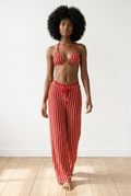Red Stripe Bikini & Trouser Set