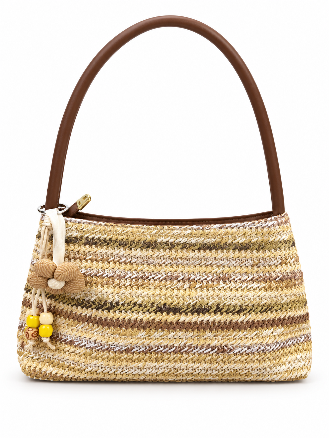 Sand Stripe Woven Shoulder Bag