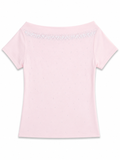 Pearl Glow Off-Shoulder Top