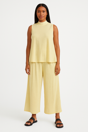 Loose Fit Linen Set of Top & Trouser