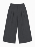 Double Pleated Wide-Leg Trousers