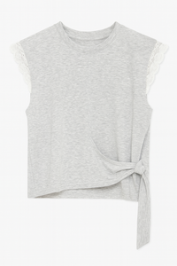 Cotton Top with Lace Hem