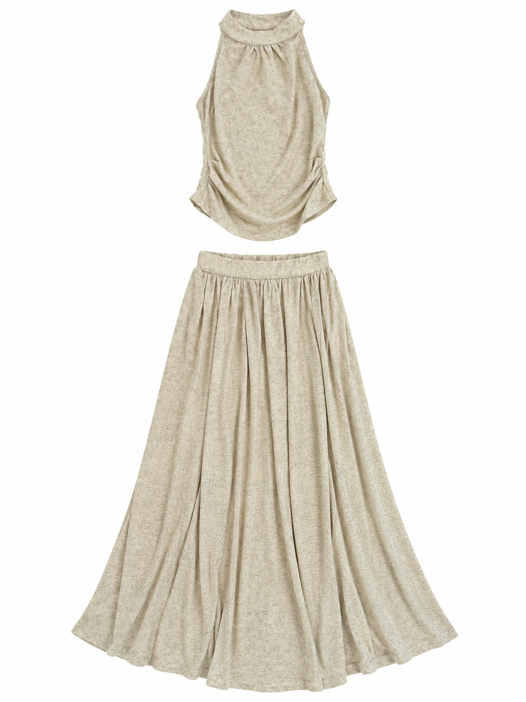 Co-Ord Set of Cotton Top & Skirt