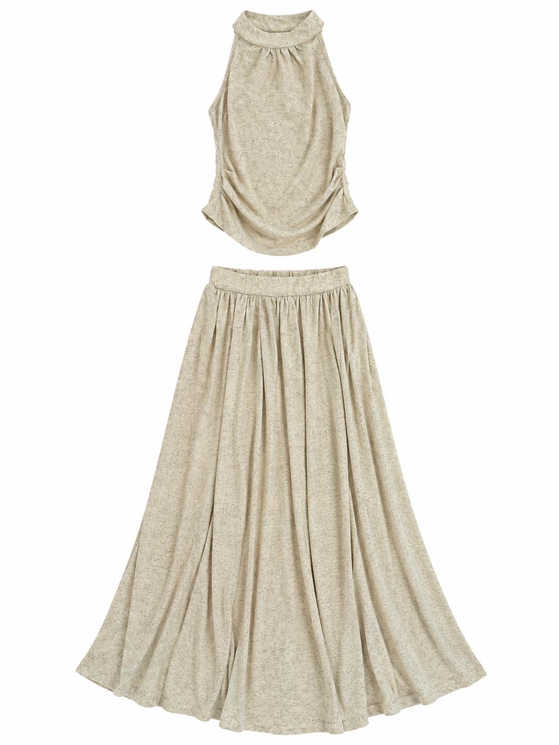 Co-Ord Set of Cotton Top & Skirt