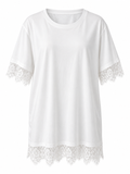 Floral Lace Trim Top