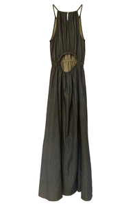 Denim Dress with Open Back