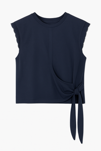 Cotton Top with Lace Hem