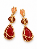 Gold Wrap Drop Earrings