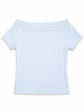 Pearl Glow Off-Shoulder Top