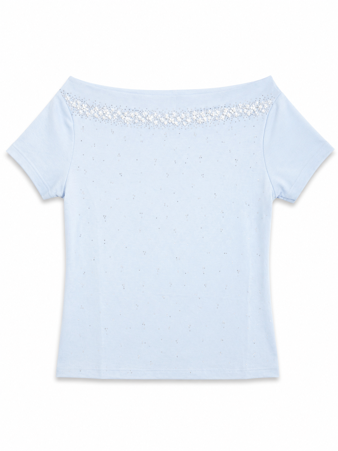 Pearl Glow Off-Shoulder Top