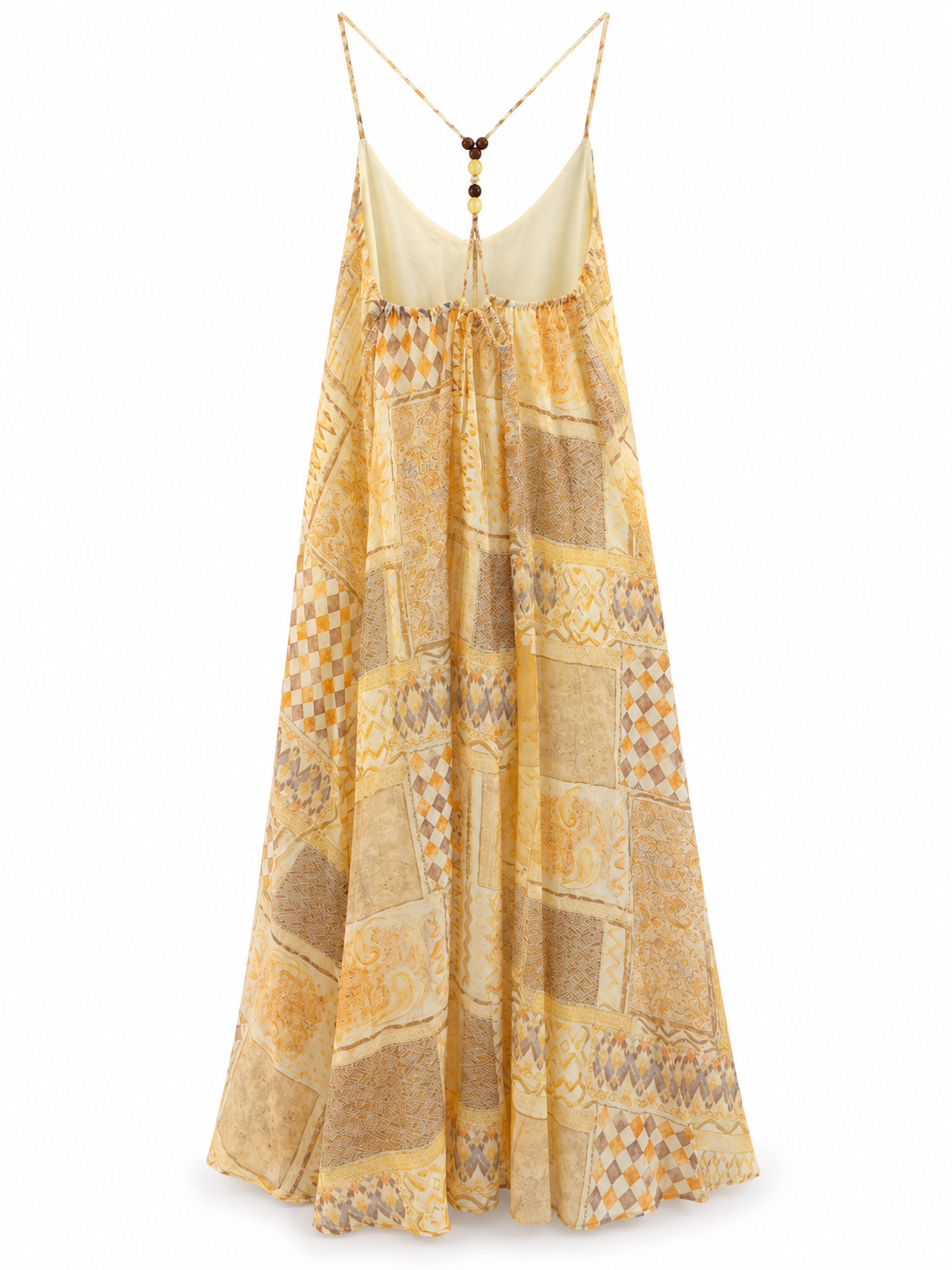 Golden Patchwork Maxi Dress