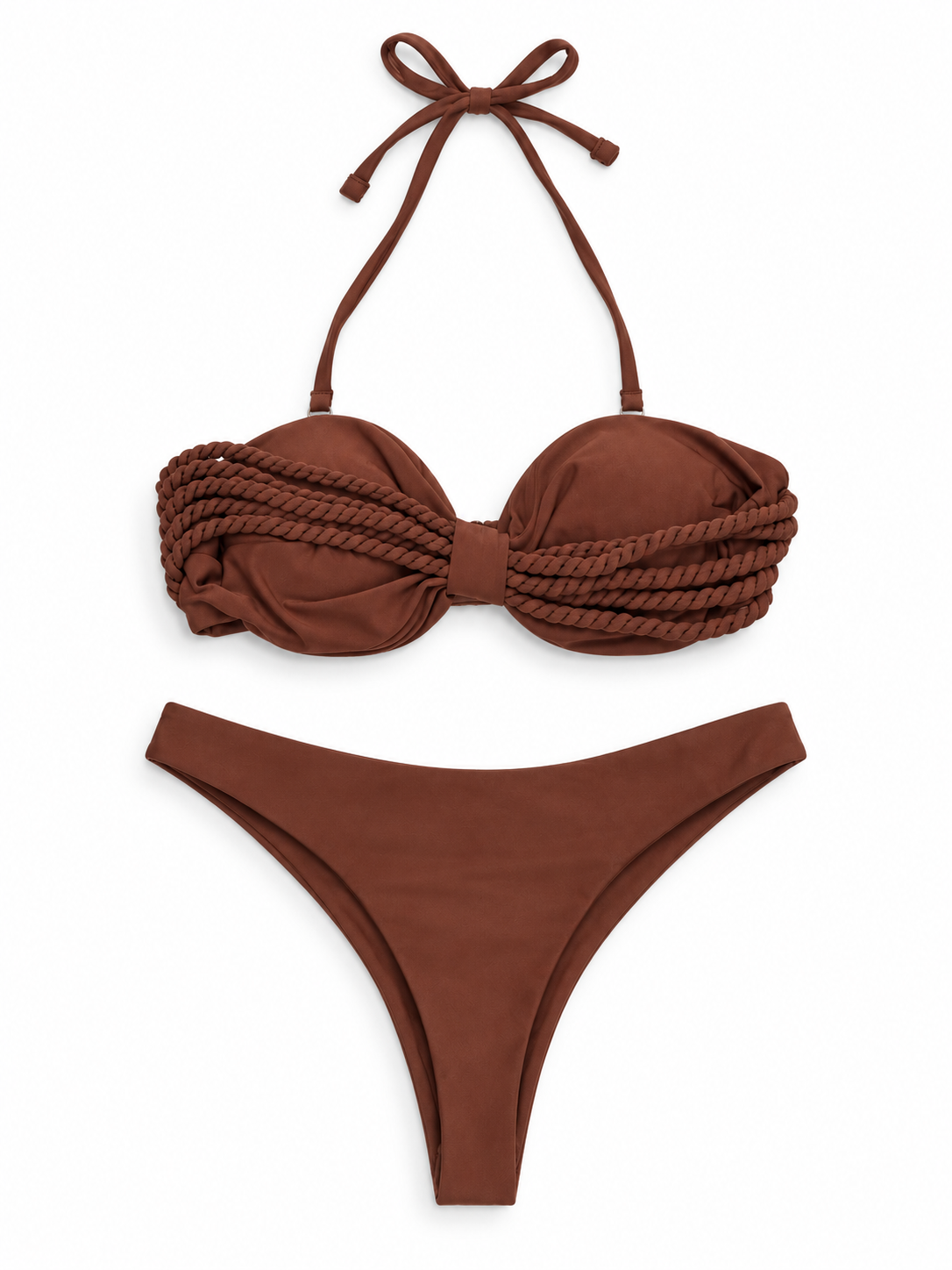 Brown Braided Bikini