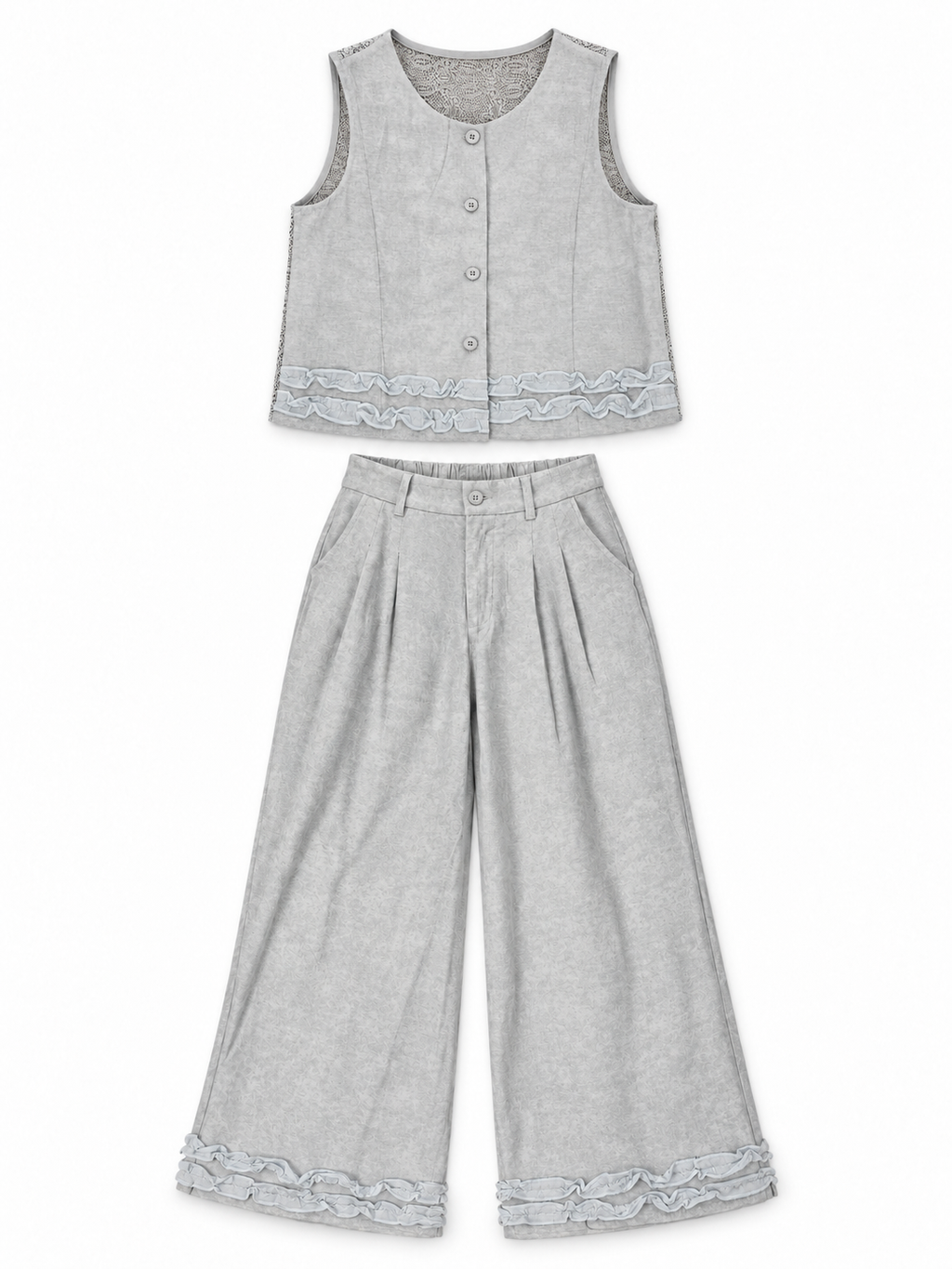 Lace & Ruffle Co-Ord Set