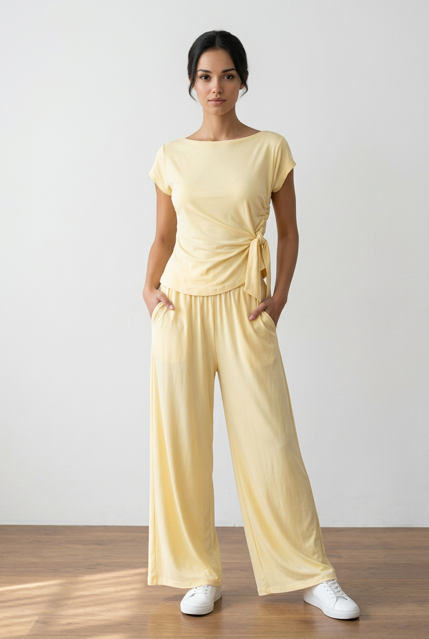 Co-Ord Set of Cotton Top & Trouser