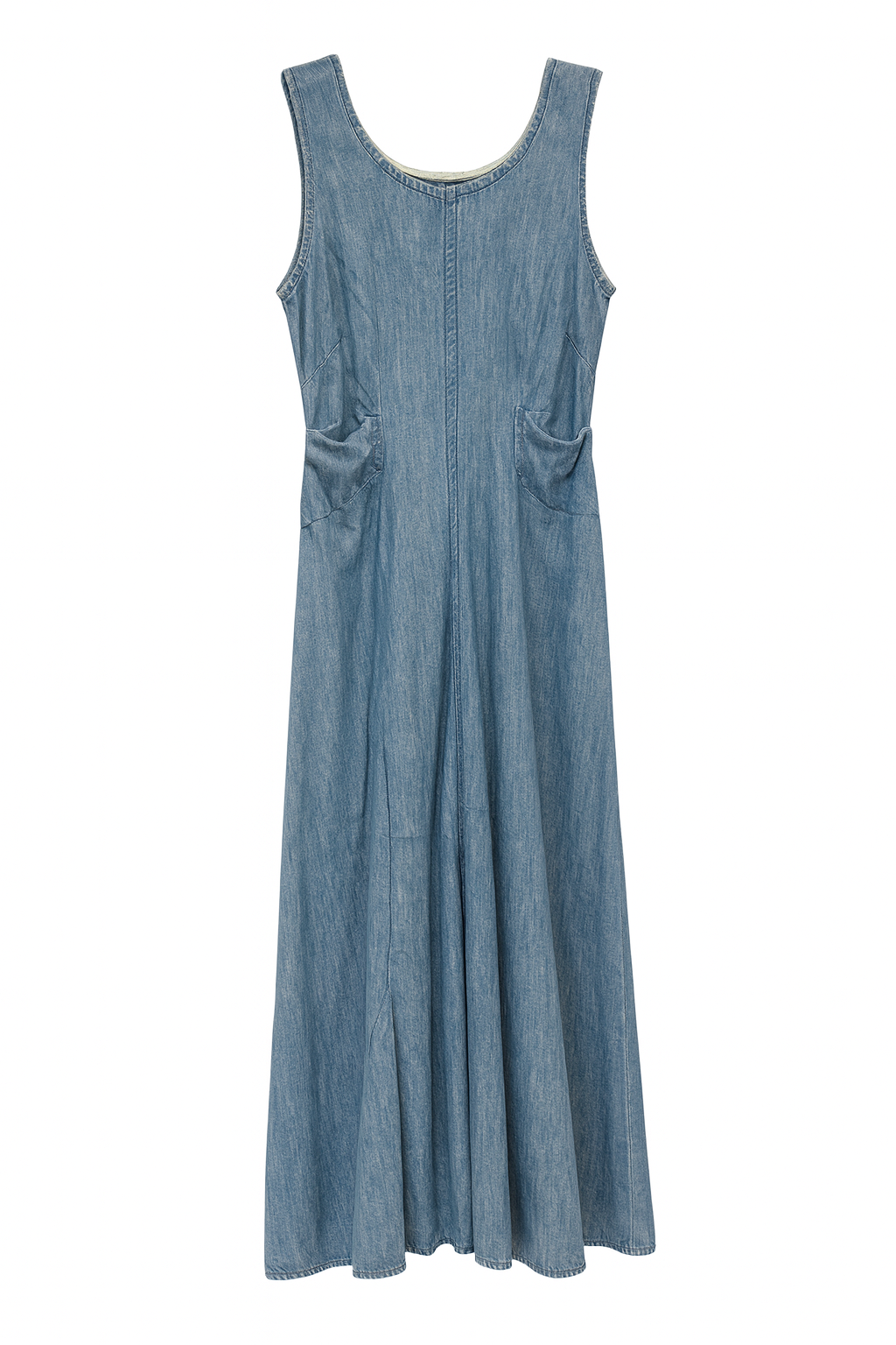 Denim Dress with Open Back