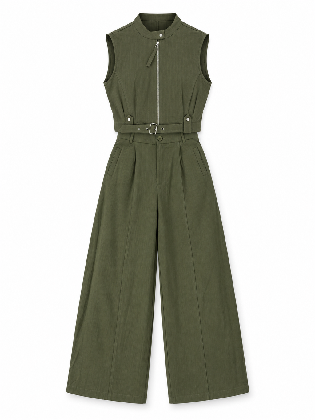 Belted Zip-Up Co-Ord Set