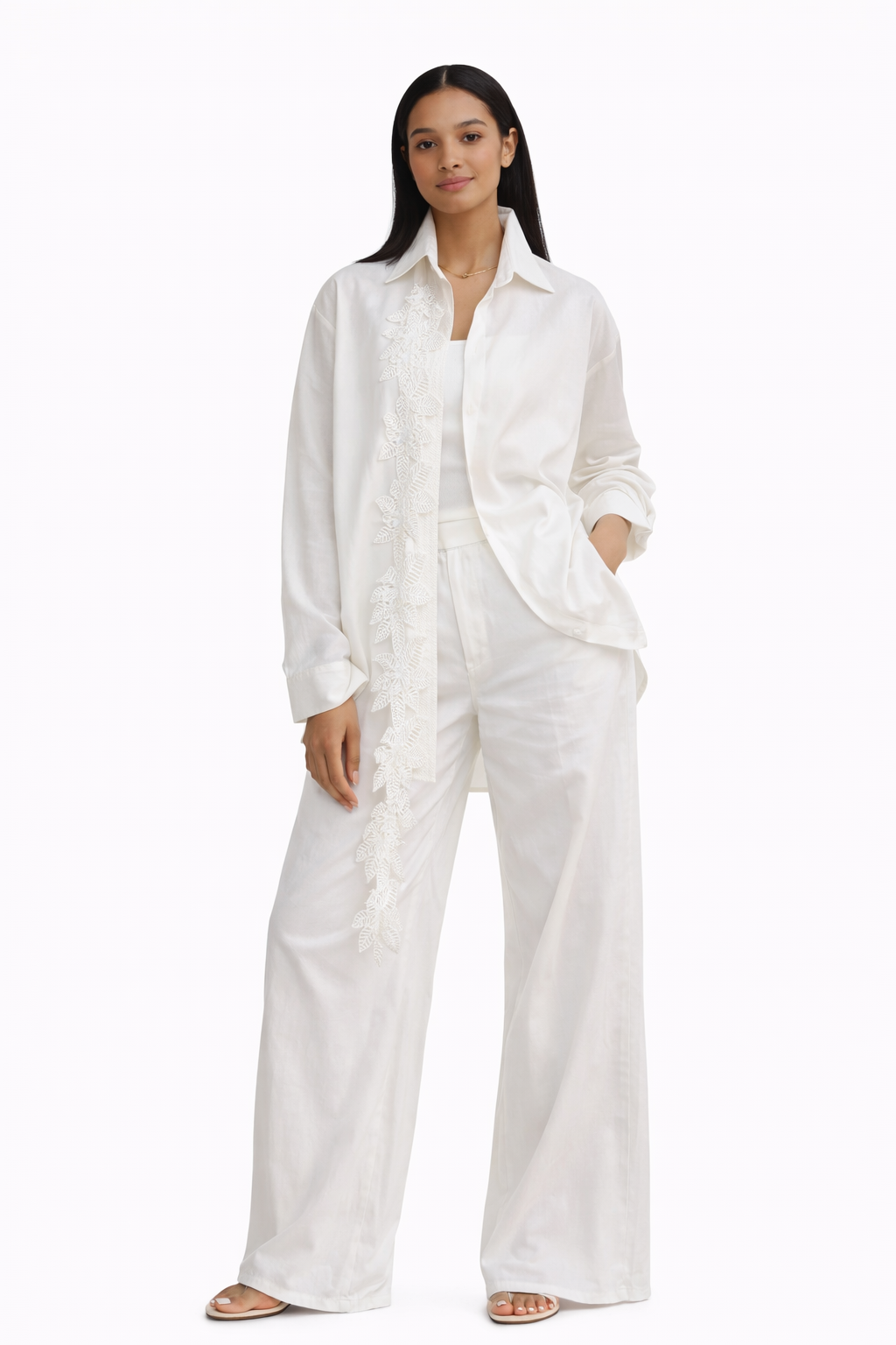 Embroidered Co-Ord Set of Shirt & Trouser