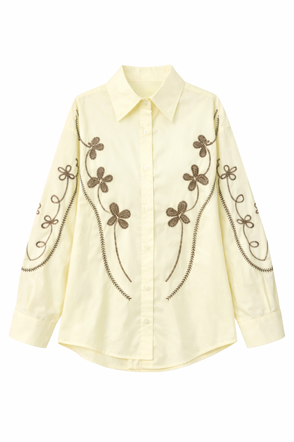 Floral Embroidered Shirt
