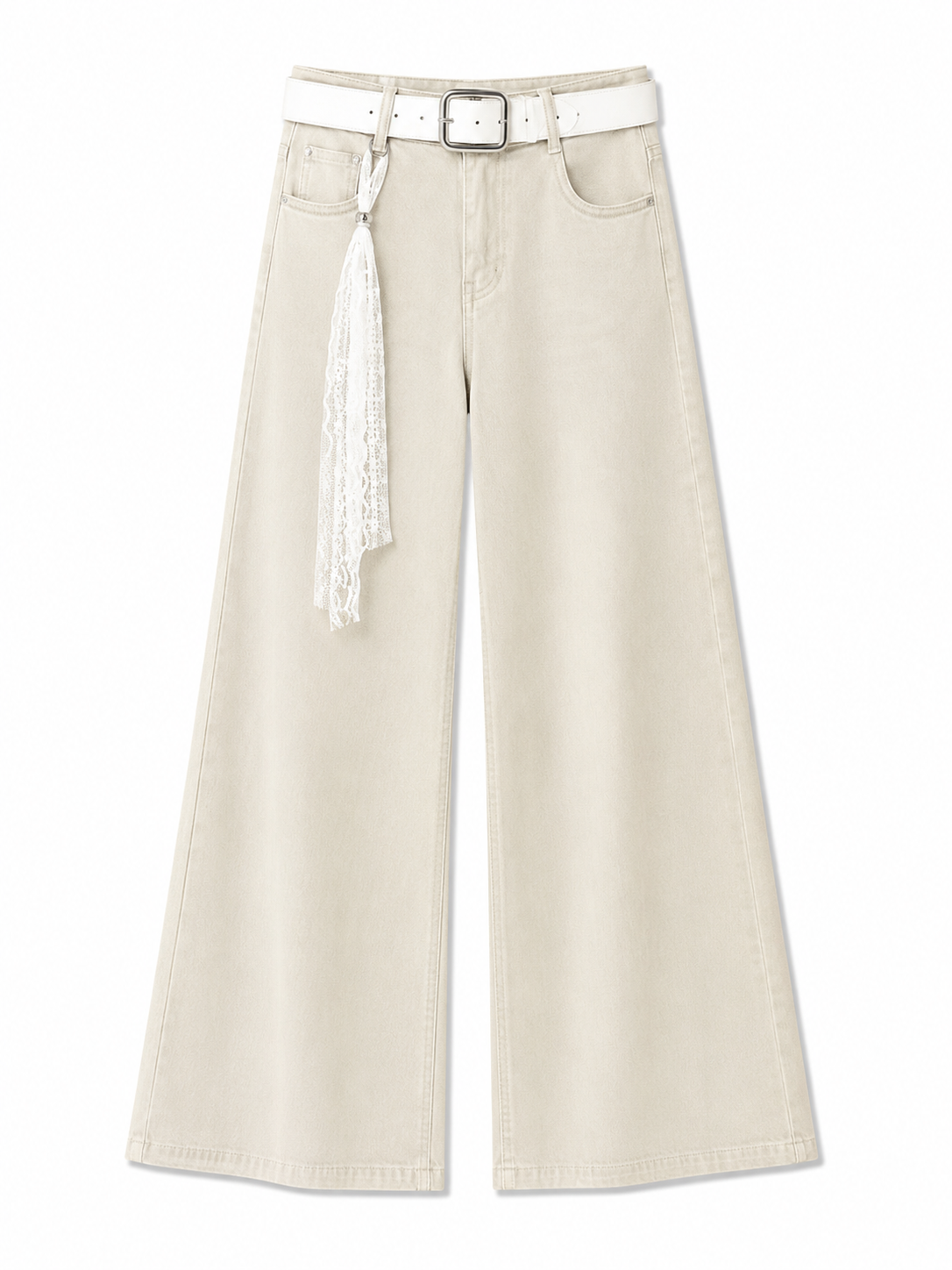 Washed Flare Leg Jeans