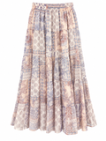 Pastel Patchwork Flowy Skirt