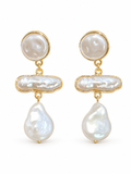 Triple Pearl Drop Earrings