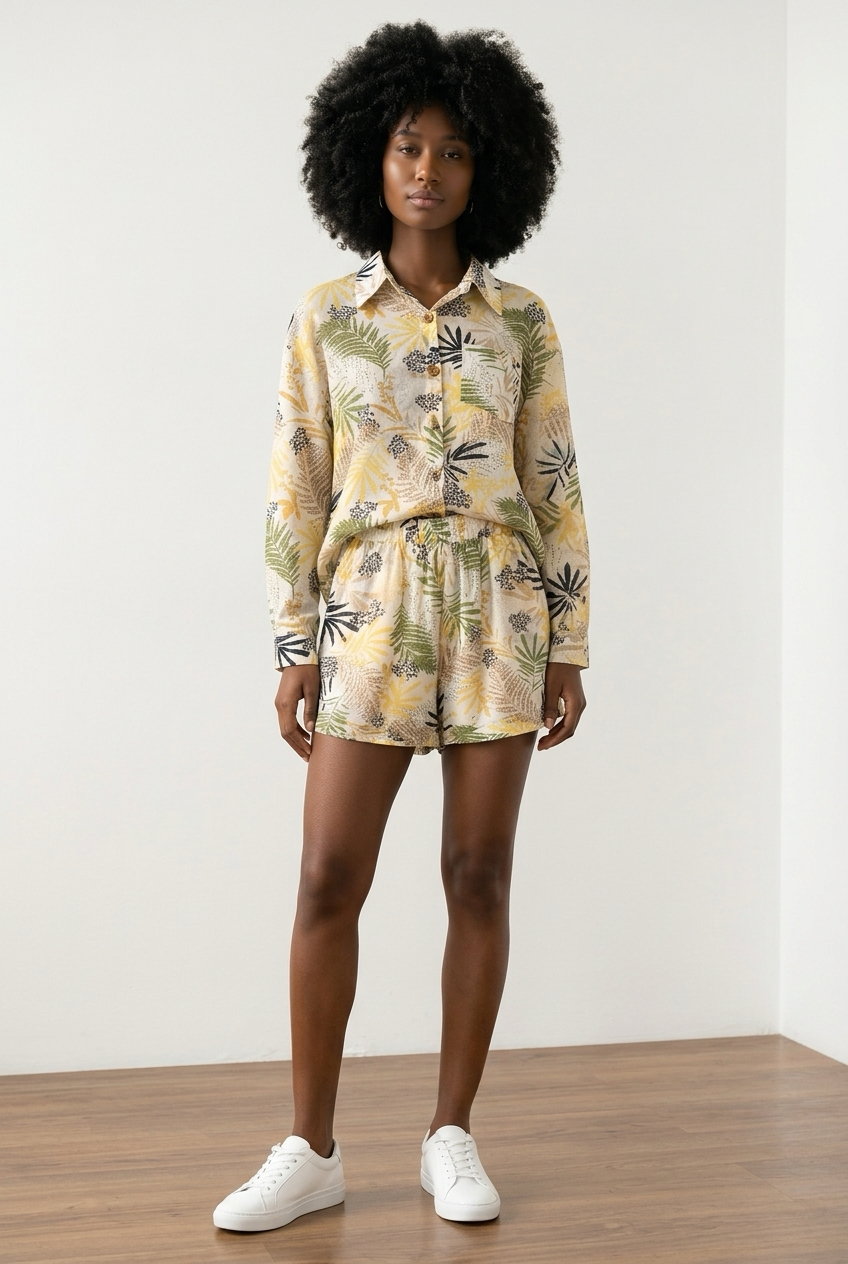 Co-Ord Floral Set of Shirt & Short