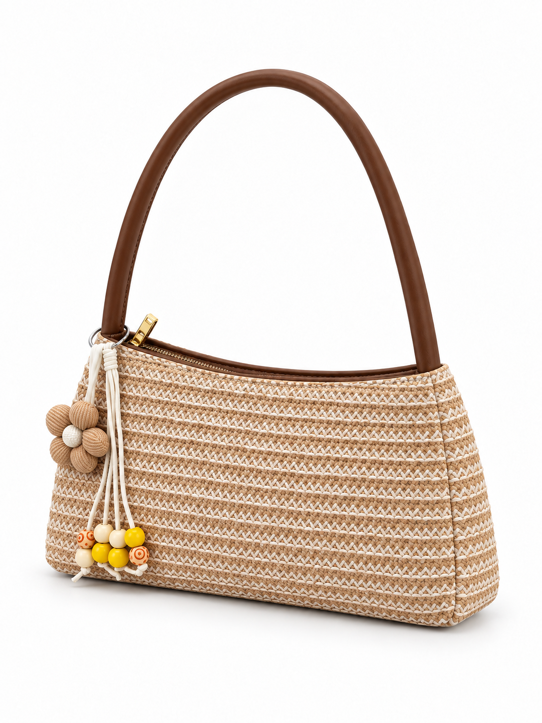 Natural Woven Shoulder Bag