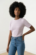 Textured Short-Sleeve Top