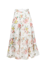 Load image into Gallery viewer, Linen Set of Floral Skirt and Shirt
