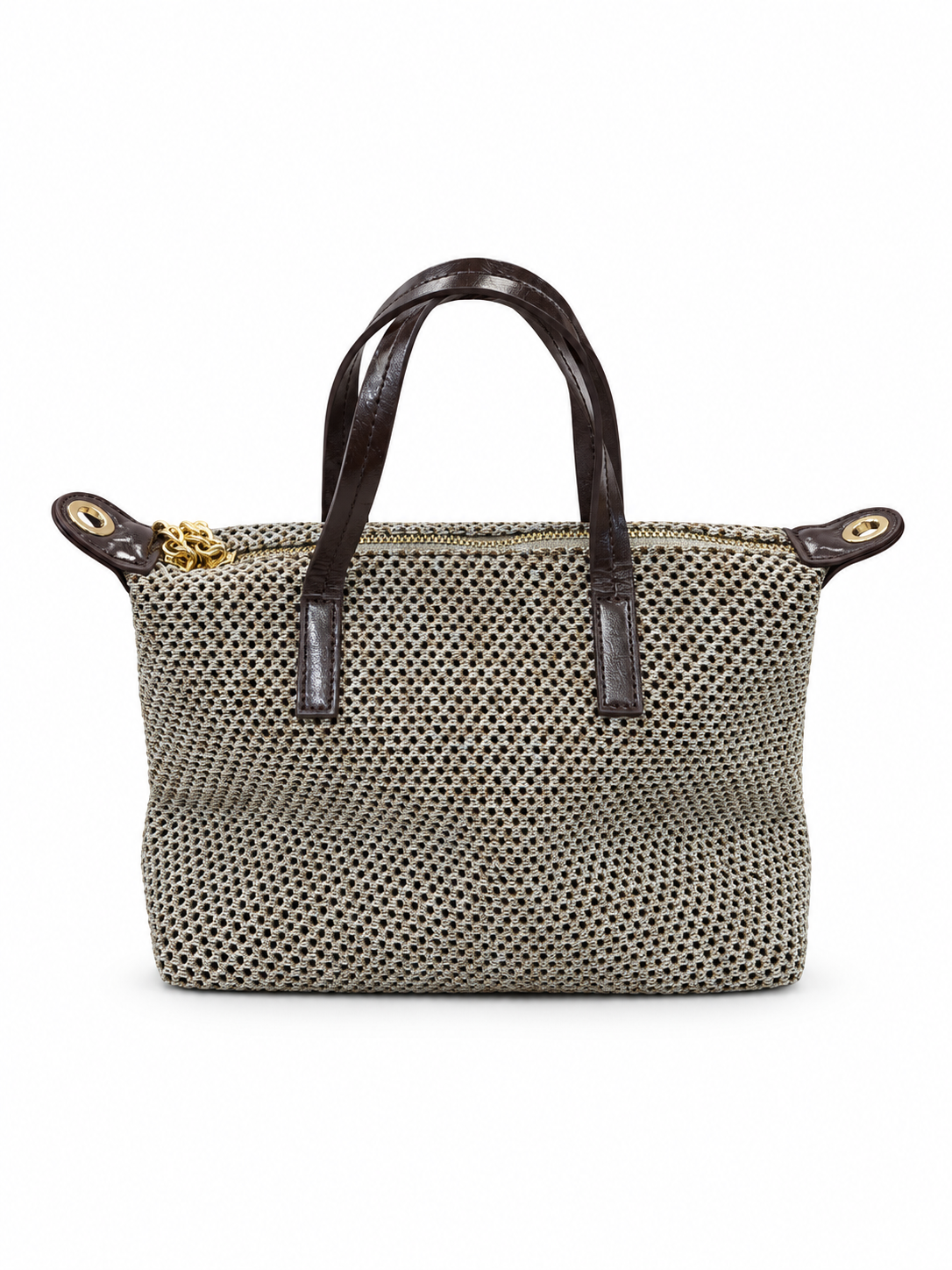 Natural Woven Mini Tote Bag