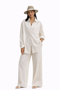 Embroidered Linen Co-Ord Set of Shirt & Trouser