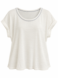 Contrast Stitch Relaxed Top