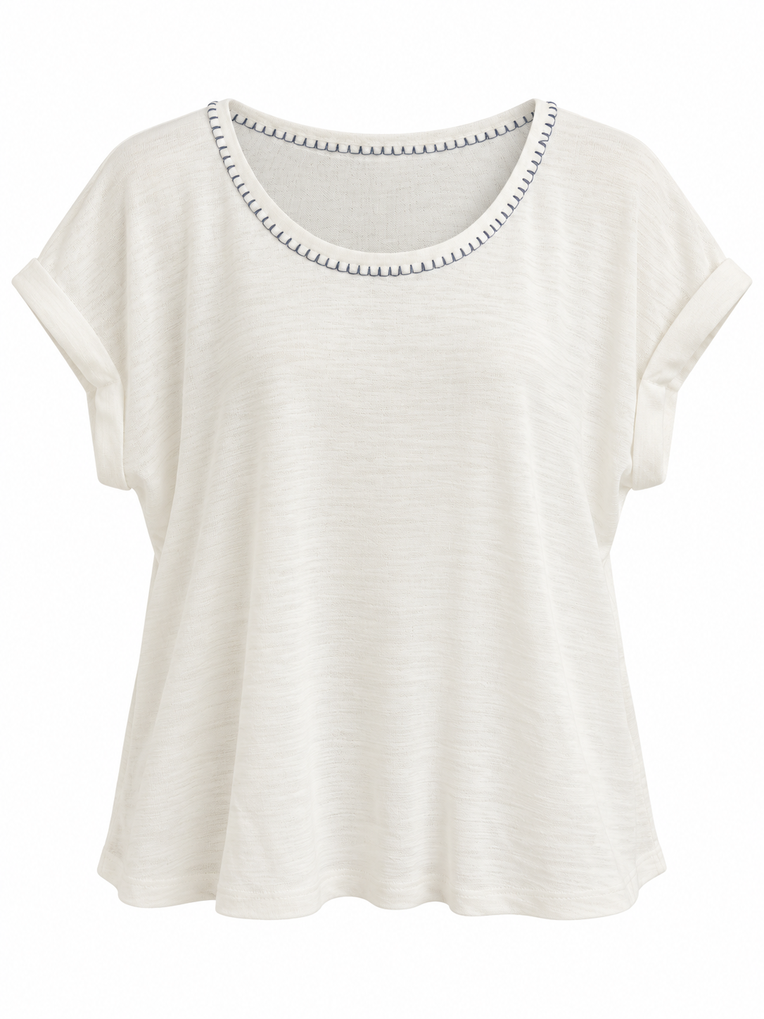 Contrast Stitch Relaxed Top