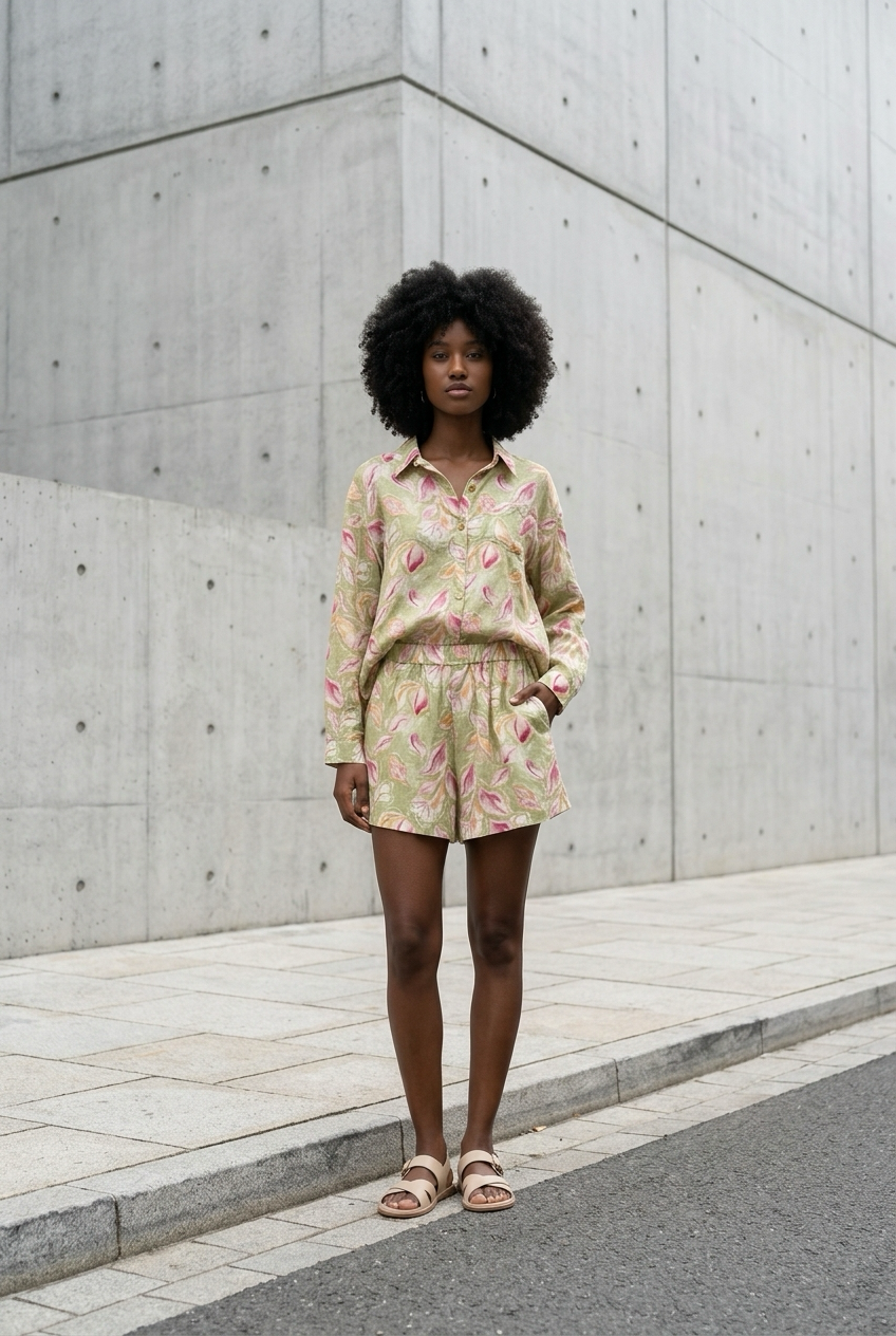 Co-Ord Floral Set of Shirt & Short