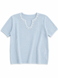 Pearl Trim Knit Top